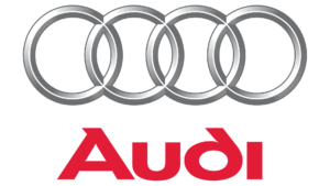 logo audi anodizado de aluminio